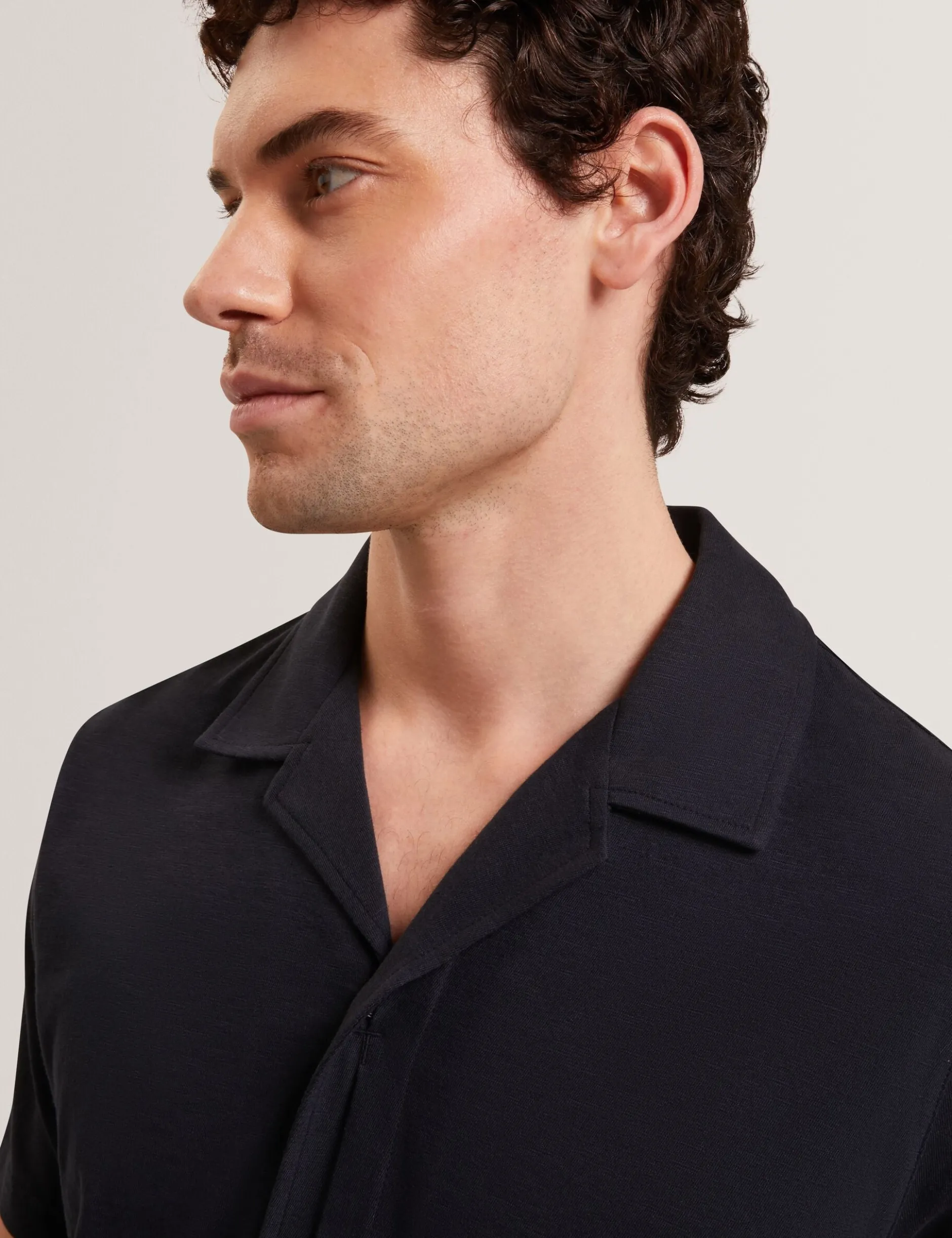 Relaxed Cotton Linen Button-Through Shirt