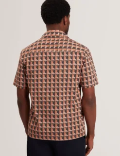 Relaxed Fit Painted Geo Print Shirt