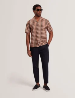 Relaxed Fit Painted Geo Print Shirt