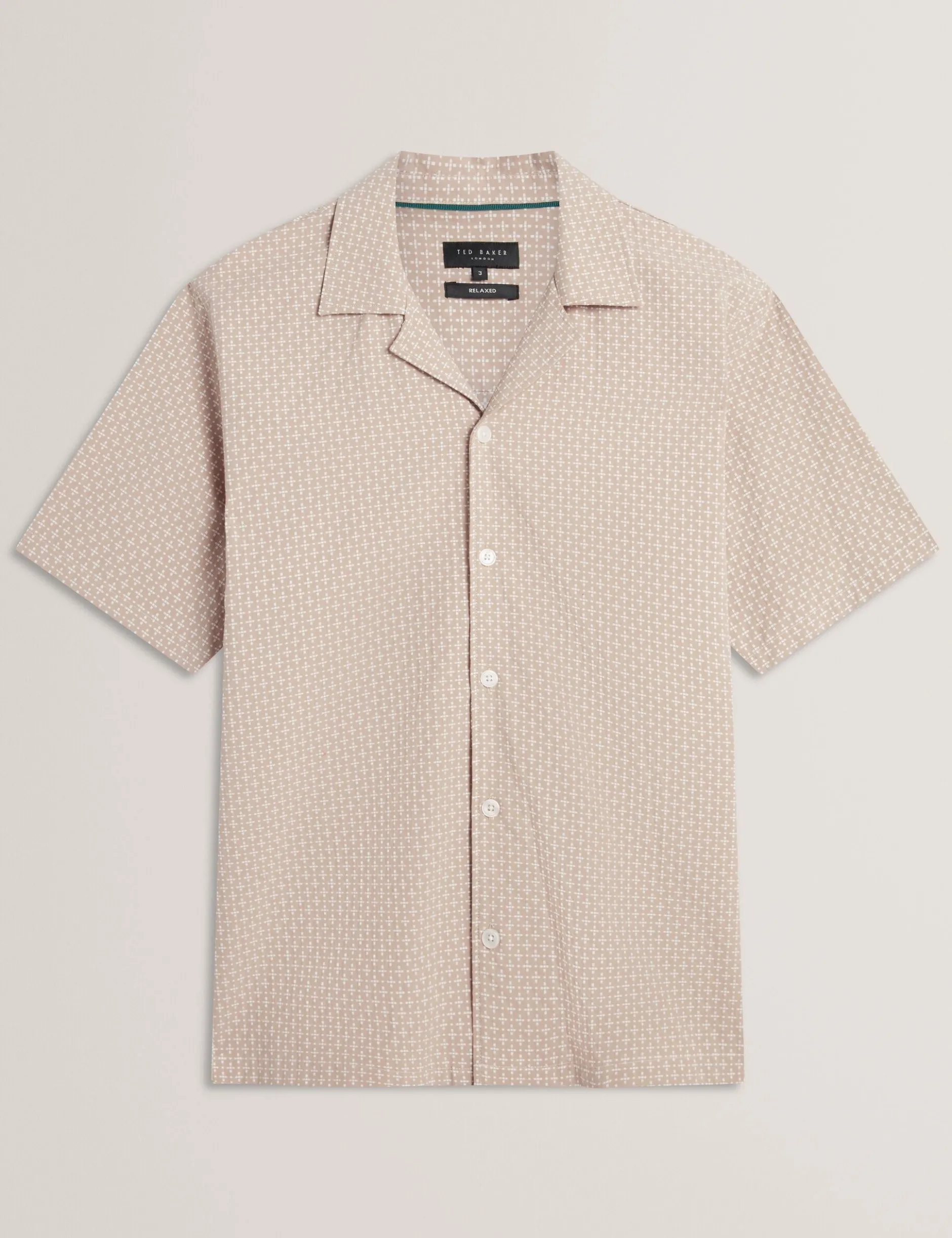 Relaxed Geo Stitch Short Sleeve Shirt