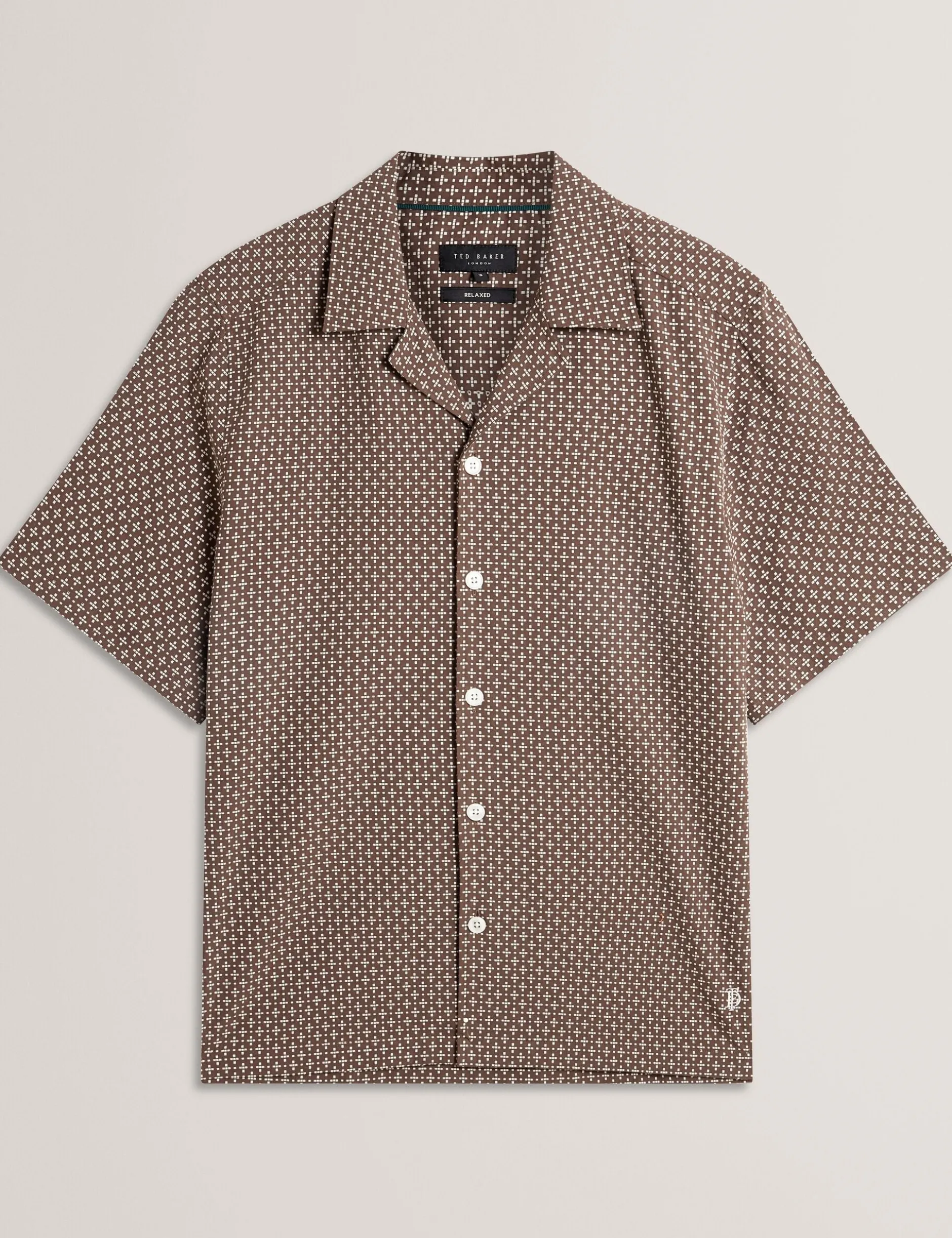Relaxed Geo Stitch Short Sleeve Shirt