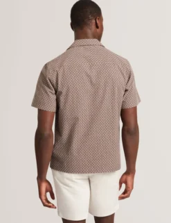 Relaxed Geo Stitch Short Sleeve Shirt