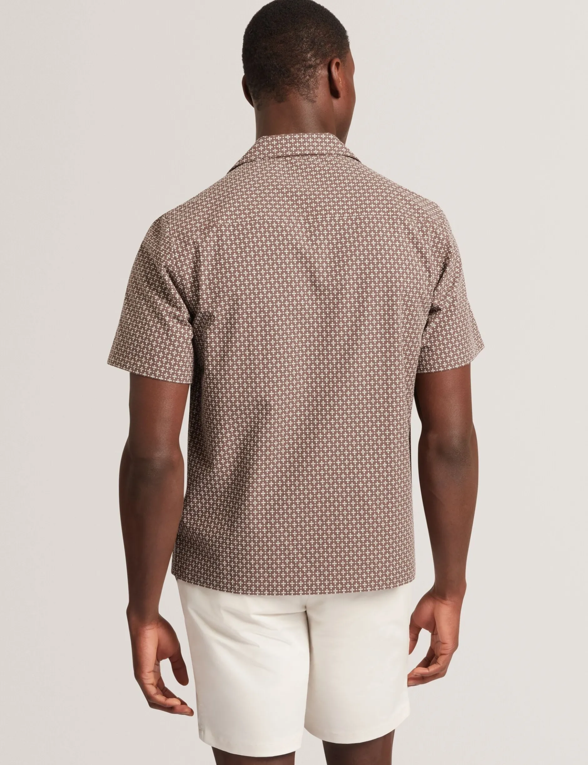 Relaxed Geo Stitch Short Sleeve Shirt