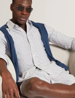 Relaxed Grindle Texture Long Sleeve Shirt