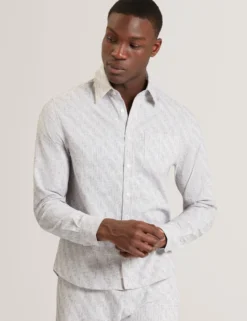 Relaxed Grindle Texture Long Sleeve Shirt