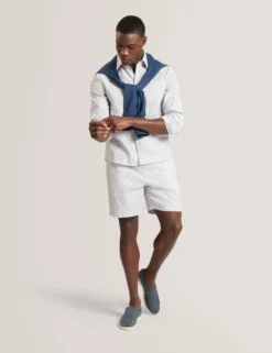 Relaxed Grindle Texture Long Sleeve Shirt
