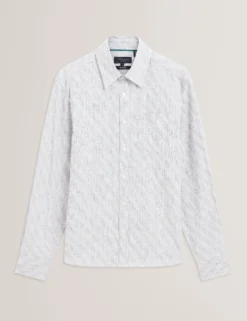 Relaxed Grindle Texture Long Sleeve Shirt
