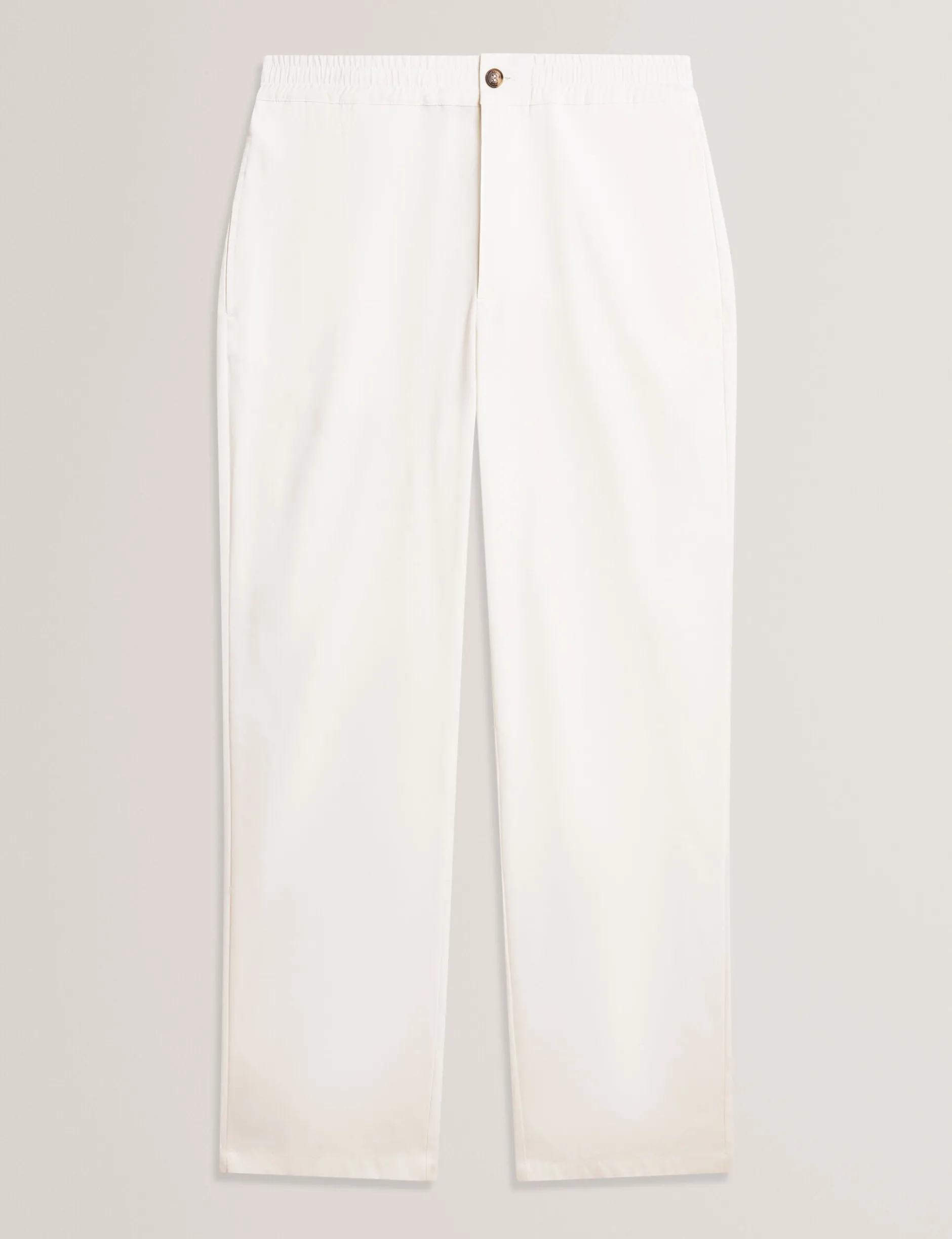 Relaxed Linen Blend Elasticated Trousers