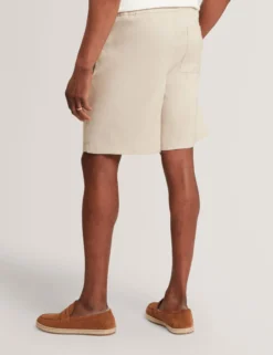 Relaxed Linen Blend Elasticated Shorts