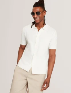 Relaxed Linen Blend Elasticated Shorts