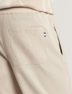Relaxed Linen Blend Elasticated Trousers
