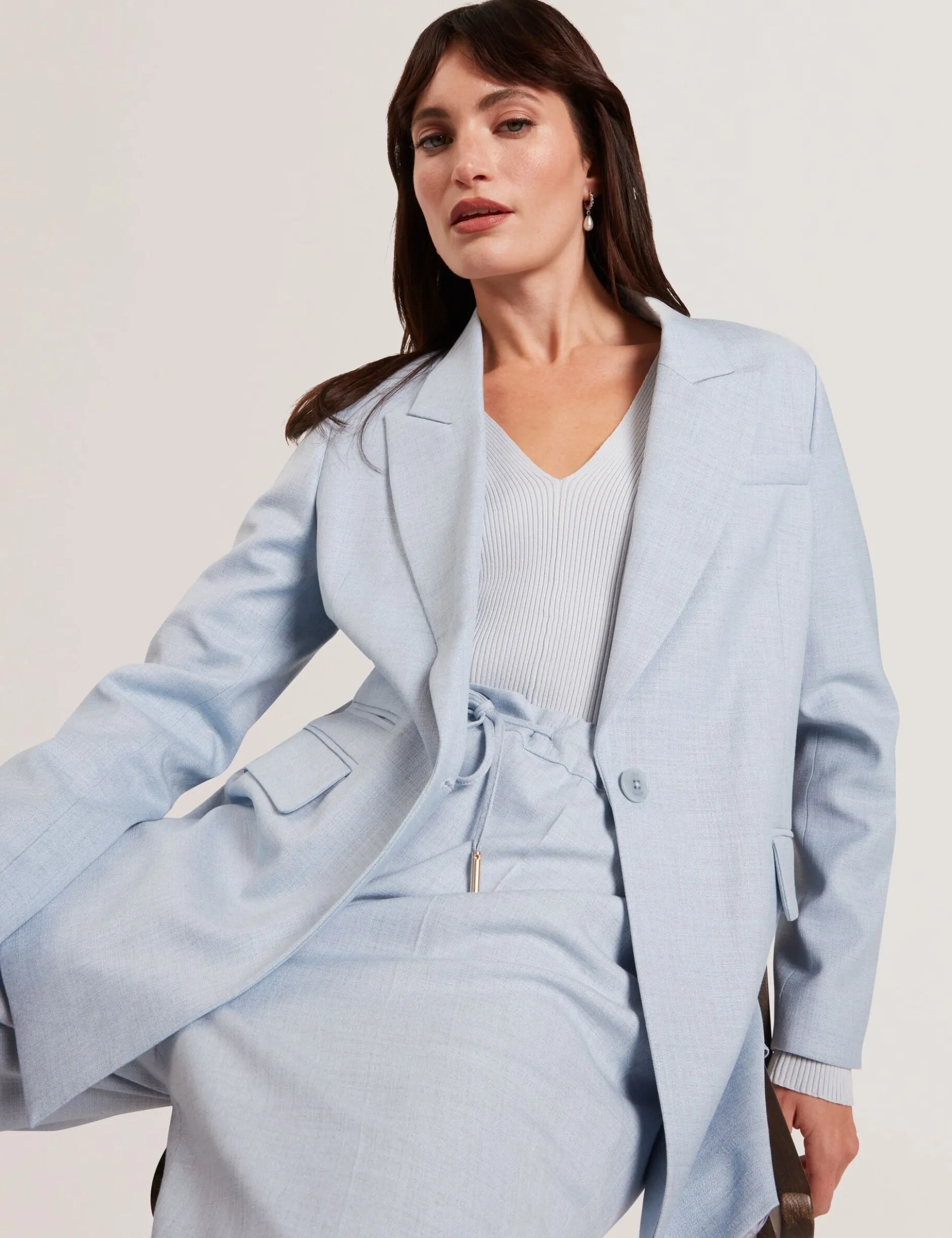 Relaxed Tailored Single Breasted Blazer