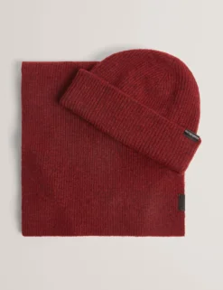 Ribbed Hat and Scarf Gift Set