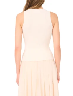 Ribbed Knit Racer Tank Top