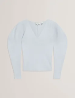 Rib Sculpt Sleeve Sweater