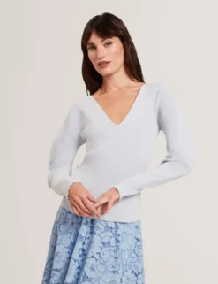 Rib Sculpt Sleeve Sweater
