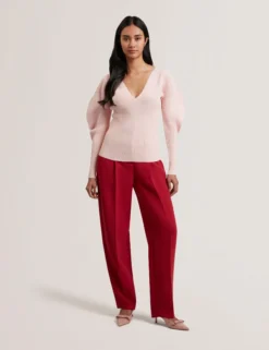 Rib Sculpt Sleeve Sweater