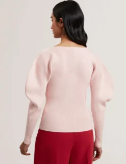 Rib Sculpt Sleeve Sweater