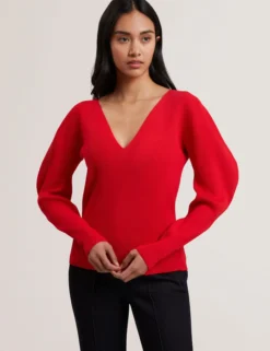 Rib Sculpt Sleeve Sweater