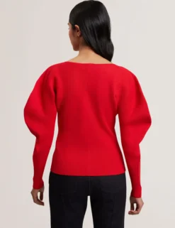 Rib Sculpt Sleeve Sweater