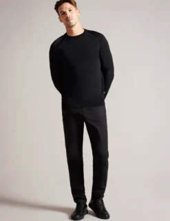 Saddle Shoulder Crew Neck Jumper