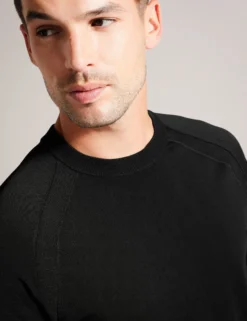 Saddle Shoulder Crew Neck Jumper