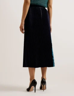 Satin Floral Midi Skirt