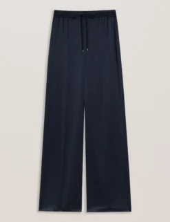 Satin Wide Leg Drawstring Joggers