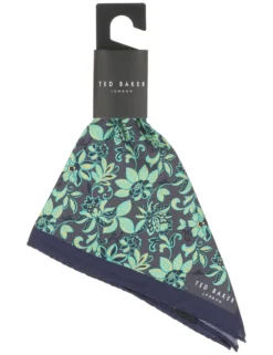 Scrolling Floral Satin Pocket Square