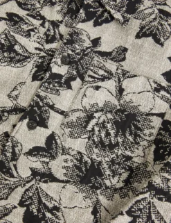 Shaded Floral Print Jacquard Overshirt