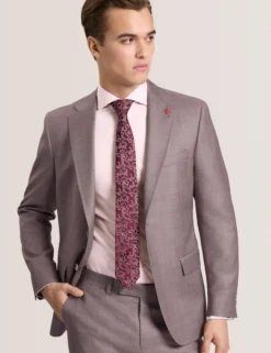 Sharkskin Wool Modern Fit Suit Jacket