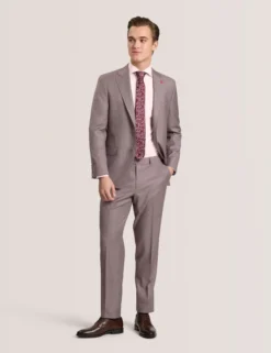 Sharkskin Wool Modern Fit Suit Jacket