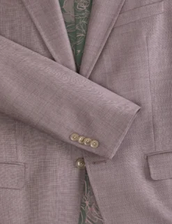 Sharkskin Wool Modern Fit Suit Jacket