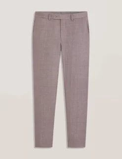 Sharkskin Wool Modern Fit Suit Pants