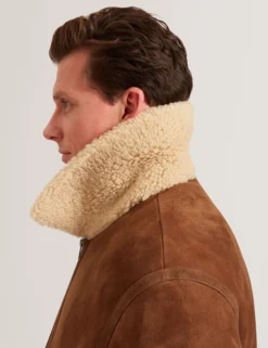 Shearling Leather Aviator Jacket