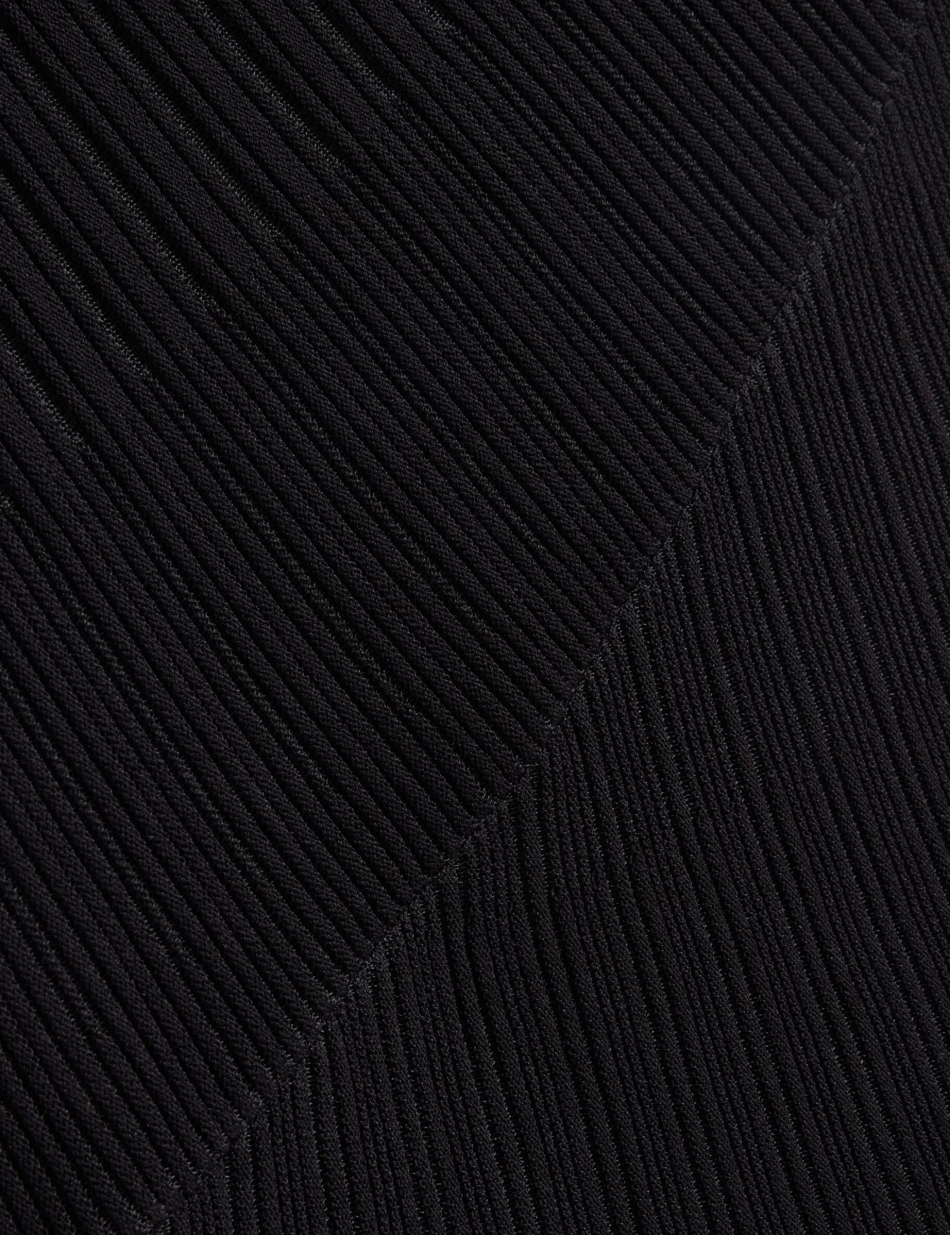 Sheer Detail Textured Knit Midaxi Dress