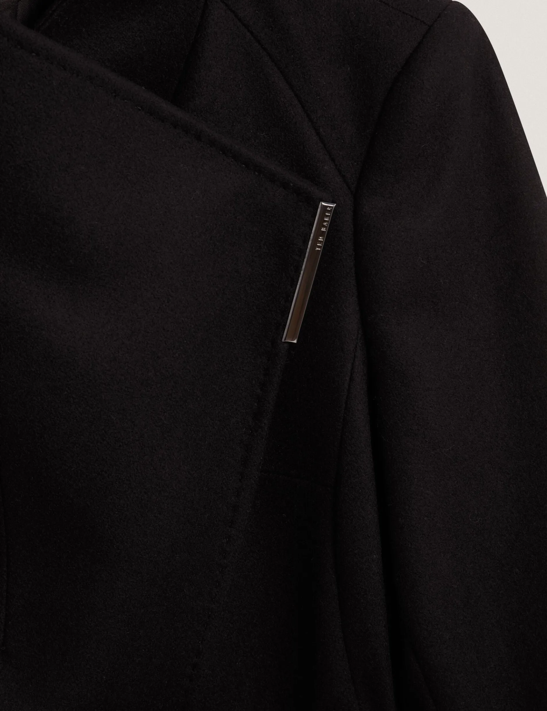 Short Belted Wool Wrap Coat