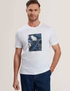 Short Sleeve Box Print Graphic T-Shirt