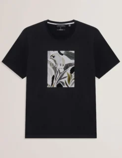 Short Sleeve Box Print Graphic T-Shirt
