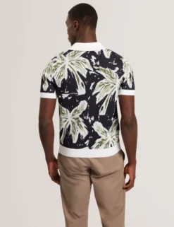 Short Sleeve Knitted Leaf Shirt