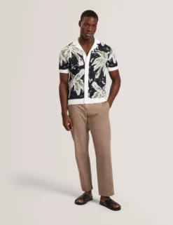 Short Sleeve Knitted Leaf Shirt