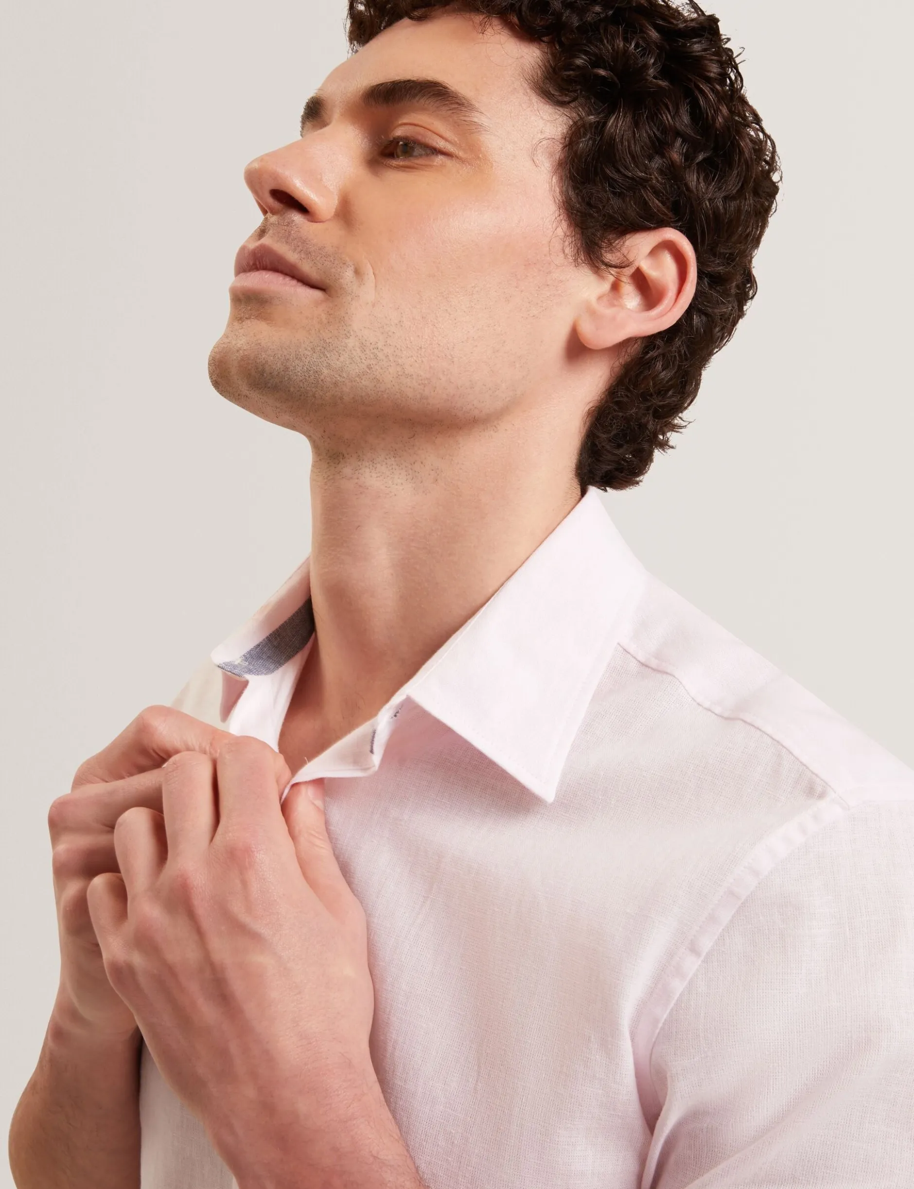 Short Sleeve Linen Cotton Woven Shirt