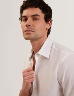 Short Sleeve Linen Cotton Woven Shirt