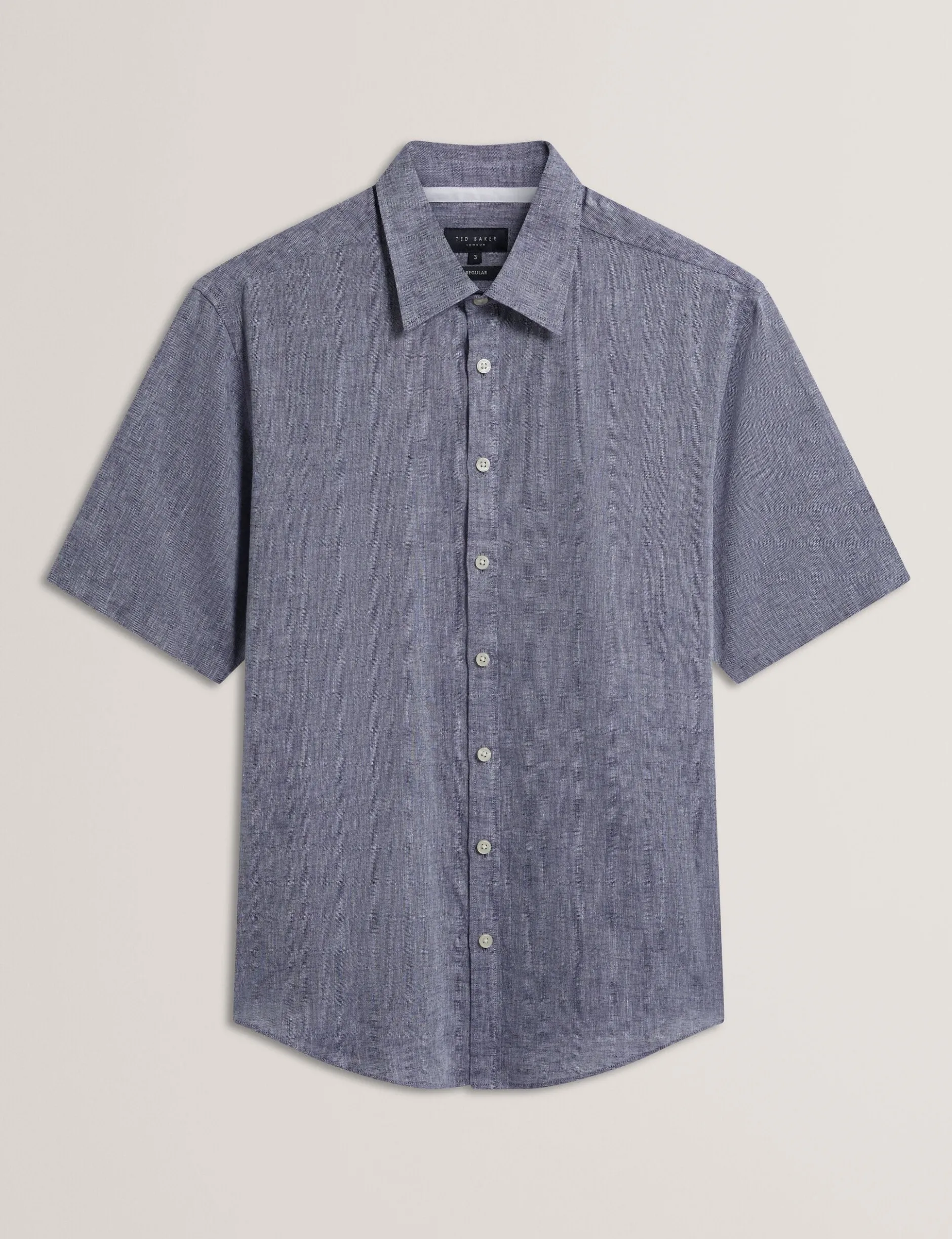 Short Sleeve Linen Cotton Woven Shirt