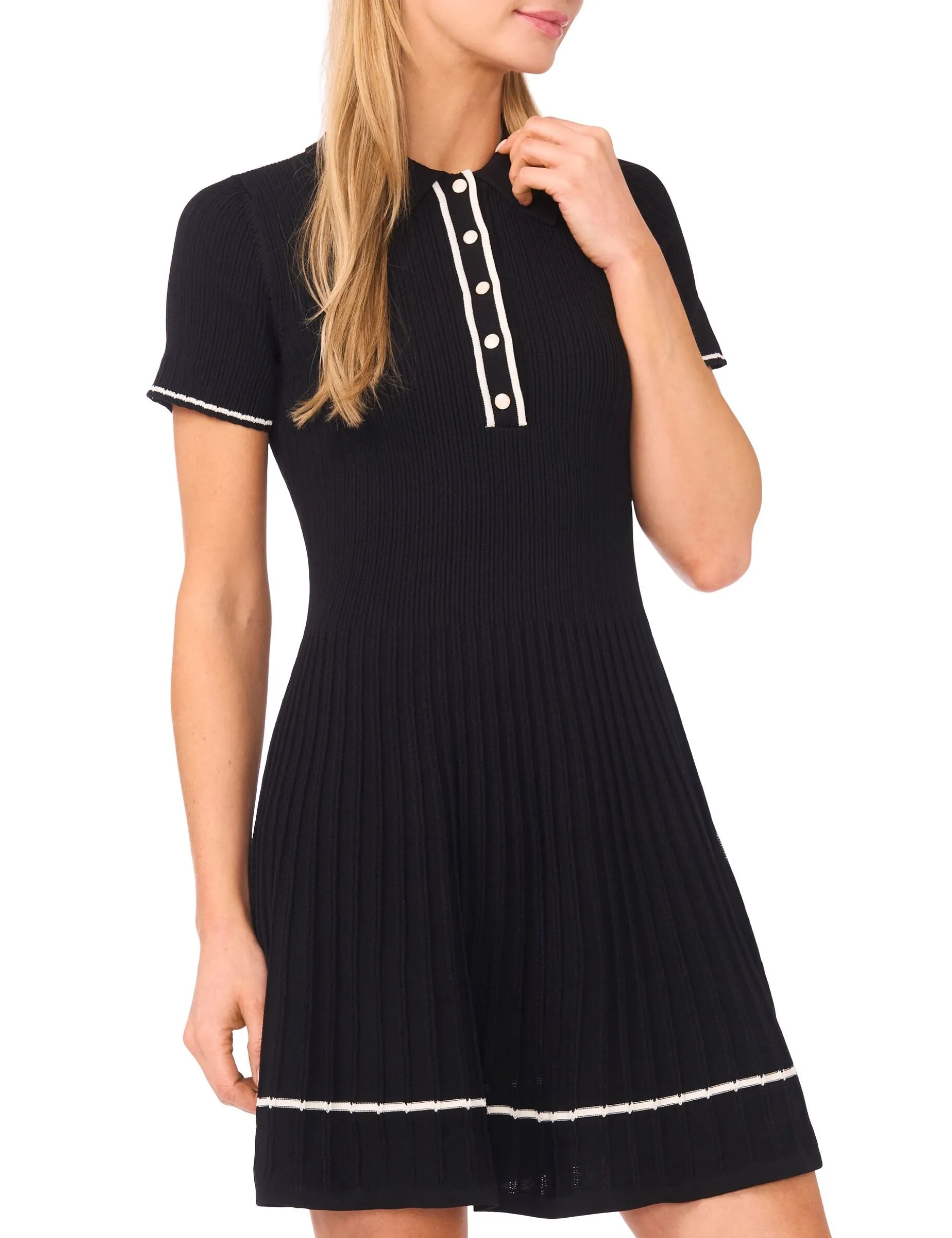 Short Sleeve Polo Mini Dress