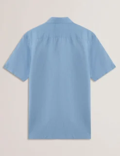Short Sleeve Regular Linen Woven Shirt