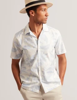 Short Sleeve Relaxed Floral Print Shirt