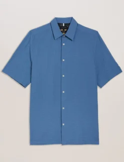 Short Sleeve Seersucker Shirt