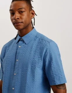 Short Sleeve Seersucker Shirt