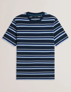 Short Sleeve Textured Striped T-Shirt